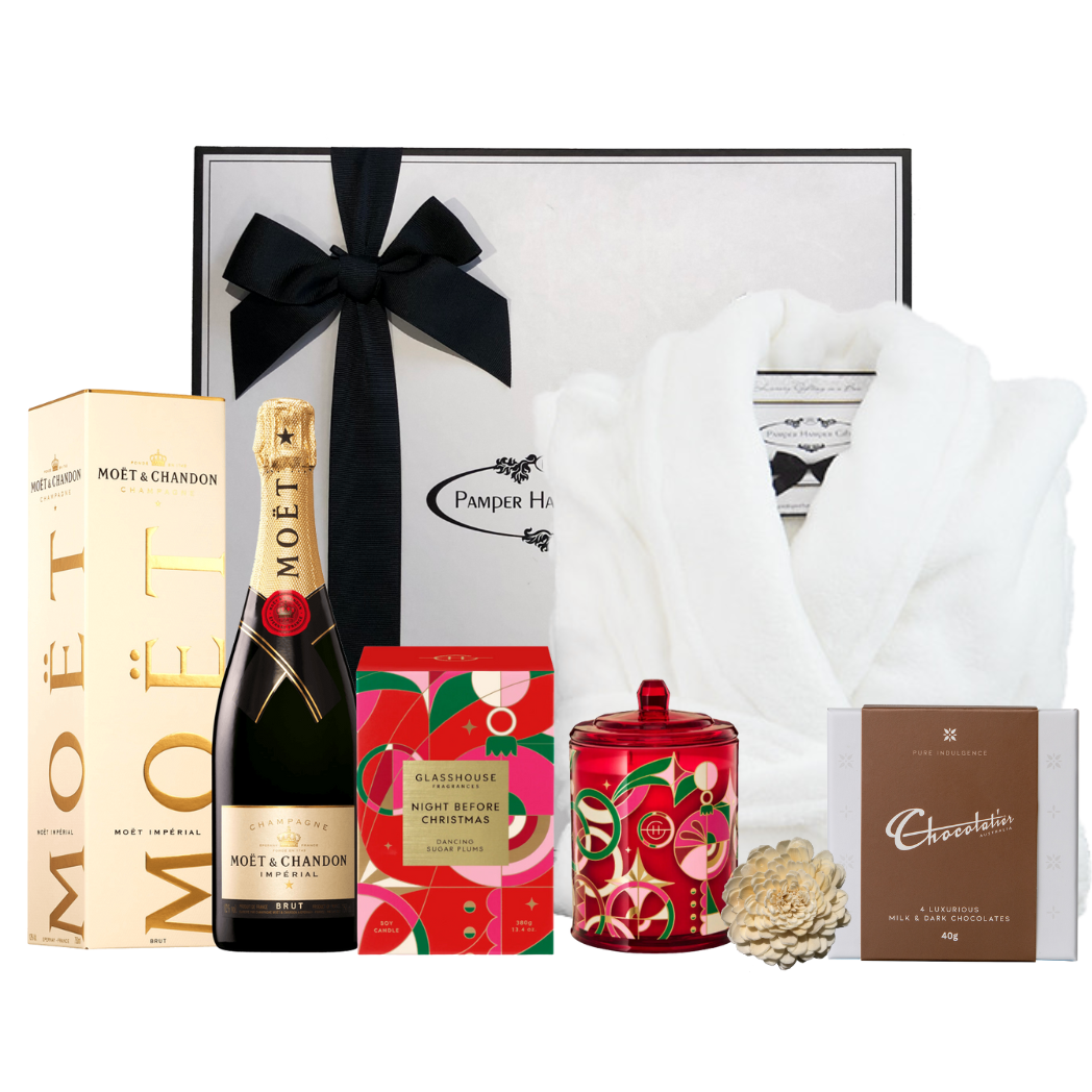 Mini Moet & Chocolate Christmas Pamper Hamper